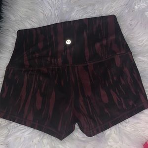 Lululemon high rise shorts